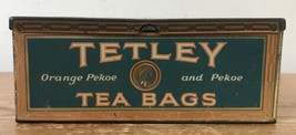 Vtg Tetley Tea Bags Orange Pekoe &amp; Pekoe Box - £784.56 GBP