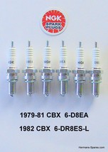 1979-1981 Honda Cbx 1050cc 1979-1981 Ngk Spark Plug -Set Of 6 D8EA - $23.75
