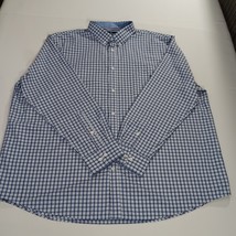 Classic Collection Regular Fit Men's Blue & White Check Button-Down Shirt Sz 3XL image 14