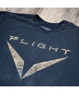 Nike Air Jordan Men&#39;s Black Gold Spellout Flight T-shirt Size XL - $187.92 MXN