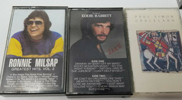 Paul Simon Graceland Eddie Rabbitt The Best Ronnie Milsap Set of 3 Cassettes - £9.07 GBP