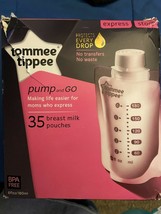 Tommee Tippee Pump and Go 35 Breast Milk Pouches *NEW TORN/OPEN BOX* h1 - £12.74 GBP