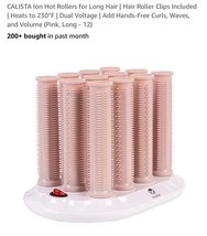 Calista 12Long Ion Hot Rollers Travel Case Fast Heating Curl Wave Volumi... - $934.68 MXN