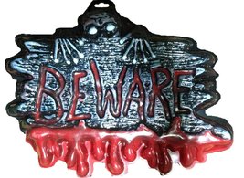 Bloody Warning Sign-BEWARE-Man Cave Teen Room Halloween Party Horror Decoration - £2.30 GBP