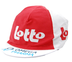 Team Omega Pharma Lotto Euro Race Team White &amp; Red Cycling Cap OSFM - £9.71 GBP