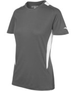 Mizuno Performance Womens Charcoal White Softball Crew Neck Jersey NEW M... - $27.97