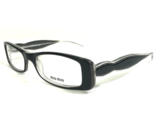 Miu Eyeglasses Frames MU12CV 2AF-1O1 Black Clear Ribbed Wavy 52-16-135 - £101.75 GBP