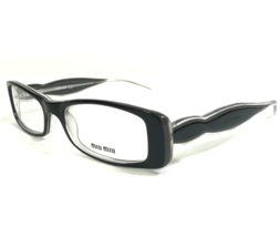 Miu Eyeglasses Frames MU12CV 2AF-1O1 Black Clear Ribbed Wavy 52-16-135 - £102.48 GBP
