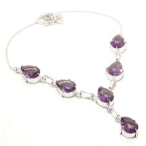 African Amethyst Gemstone Fashion Christmas Gift Necklace Jewelry 18&quot; SA 1832 - £4.77 GBP