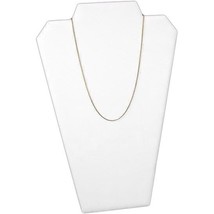 White Faux Leather Necklace Pendant Easel Pad Jewelry Display 8 1/4&quot; x 1... - £6.53 GBP