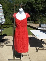 Nwt J.Crew Fab Red Coral Lace Dress - $69.99