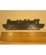 Vintage Plastic Car DEALER Emblem SCOTTSBLUFF Ford Lincoln Mercury Toyot... - £6.90 GBP