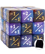 24 Pieces Magic The Gathering Token Dice Counters Marble Cube D6 Dice Gl... - £14.11 GBP
