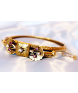 Authenticity Guarantee 
Antique 14k Gold Diamond Ruby Bracelet Art Nouve... - £1,890.51 GBP