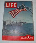July 2 1945 LIFE MAGAZINE Old Glory Flag Battleships Coca Cola Ad Other Ads - £23.58 GBP