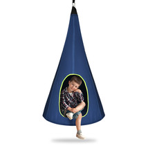 32&quot; Kids Nest Swing Chair Hanging Hammock Seat For Indoor Outdoor Blue - £66.43 GBP