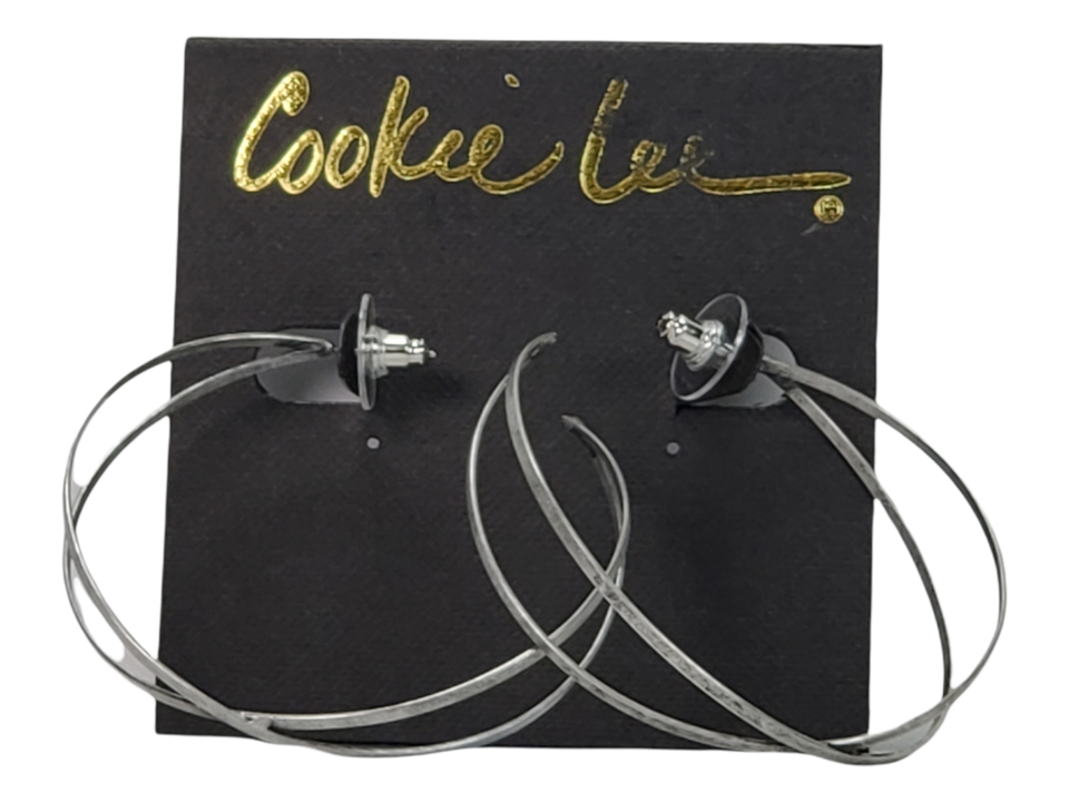 COOKIE LEE Criss Cross Hoop Earrings 2627 NEW - $7.58