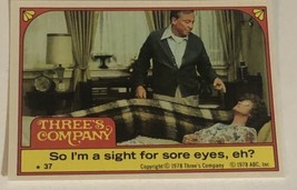 Three’s Company trading card Sticker Vintage 1978 #37 Norman Fell Audra Lindley - £1.97 GBP