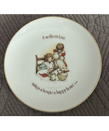 1975 Porcelain Plate Mother&#39;s Love Makes Happy Home Lasting Memories Gift - $8.89