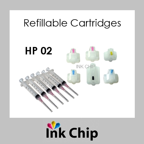 HP 02  Refillable Auto Reset Cartridges for HP Photosmart - £18.84 GBP