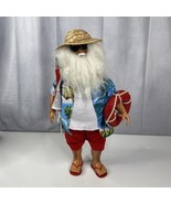 Belk 18&quot; Beach Bum Tropical Holiday Santa Figure Hawaiian Shirt Aloha Ch... - £44.03 GBP