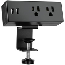 Desk Edge Power Strip With Usb Ports Desktop Clamp Power Outlets Mountable Under - £19.53 GBP