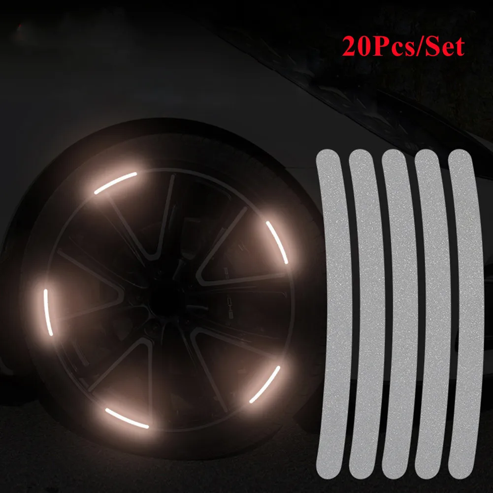 Reflective Wheel Hub Stickers for Car, Motorcycle, Bike - Set of 20 - £10.70 GBP