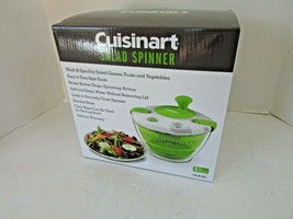 CUISINART SALAD SPINNER NEW IN BOX GREEN/WHITE SPIN DRY SALAD GREENS FRU... - £19.42 GBP