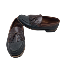 Allen Edmonds Nashua Tassel Kiltie Loafer Black Brown Leather Mens Sz US... - $34.64