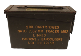 Original US Military Metal Ammo Can Box 200 Cartridges 7.62MM ~ NATO - £38.63 GBP