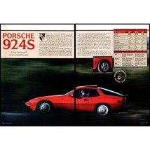 1986 Porsche 924S 4 Page Original Road Test Vintage Print Article - £8.65 GBP