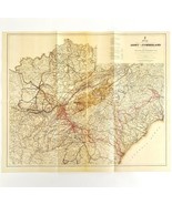 Map Cumberland Army Civil War Reproduction 2004 21 x 18&quot; Military Histor... - $42.12 CAD