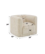 Upendo Chair w/Swivel, Beige Linen - $12,463.86 MXN