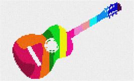 Pepita Needlepoint Canvas: Guitar Palette Silhouette, 10&quot; x 6&quot; - £39.50 GBP+