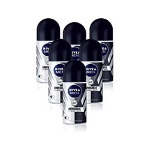 6x Nivea MEN Invisible Black &amp; White Deodorant 48H Anti-Perspirant ROLL ... - £27.23 GBP