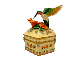 Music Trinket Box Holsted House Ruby-Throated Hummingbird Wings of Love 2001 - £14.09 GBP