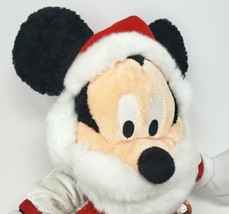 Disney Christmas Mickey Mouse Santa Stuffed Animal Plush Toy Holiday Stocking - £36.56 GBP