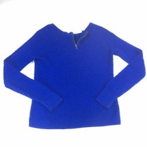 American Eagle Blue Athletic Fit 1/4 Zip Button Pullover Sweater Size Small  - £6.93 GBP