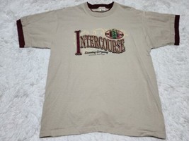 Intercourse Pennsylvania PA Ringer L T-Shirt Canning Company VTG Alore Funny USA - £14.47 GBP