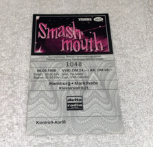 SMASH MOUTH 1998 UNUSED CONCERT GIG TICKET HAMBURG GERMANY MARKTHALLE - £10.21 GBP