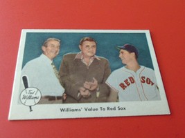 1959 FLEER  TED WILLIAMS #75 WILLIAMS  VALUE TO RED SOX  W/ RUTH  NM /  ... - £159.27 GBP