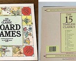 Game The Book of Classic Board Games 15 Playing Boards &amp; Game Pieces 1991 - £16.06 GBP