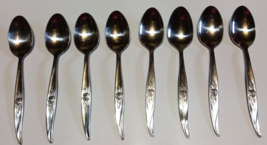 Hanford Forge Stainless AVON ROSE Flatware Set of 8 Table Spoons Korea - £11.86 GBP
