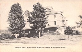 Northfield Seminary Ma~Weston Hall~Victorian Building~A E Levering Publ Postcard - £5.11 GBP