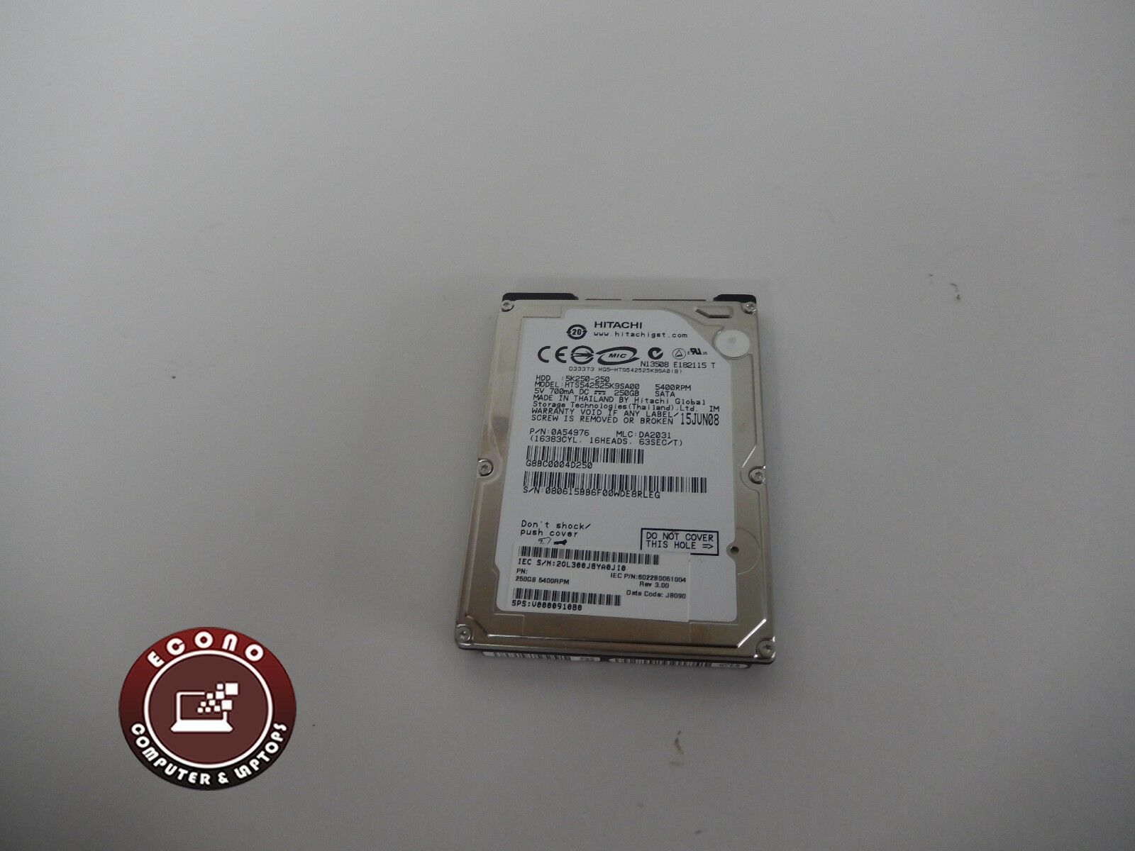 Toshiba L305D-S5895 L305D HITACHI 250GB Hard Drive HTS542525K9SA00 0A54976 - $19.80