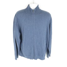 Amazon Essentials Men&#39;s Full-Zip Cotton Blue Sweater XL NWT - £15.57 GBP