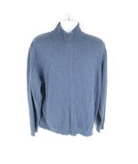Amazon Essentials Men&#39;s Full-Zip Cotton Blue Sweater XL NWT - £15.55 GBP