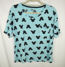 Disney Women&#39;s Size S Blue Mickey Mouse Oversized Fit Sleep Tee - £7.85 GBP