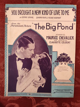 RARE Sheet Music You Brought A New Kind Of Love To Me The Big Pond 1930 - £12.94 GBP