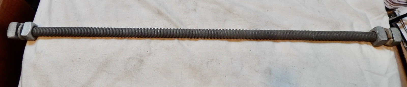 1/2”-11 x 24 1/2” Long All Thread Steel Bolts Galvanized 2 Washers + 4 N... - $16.99